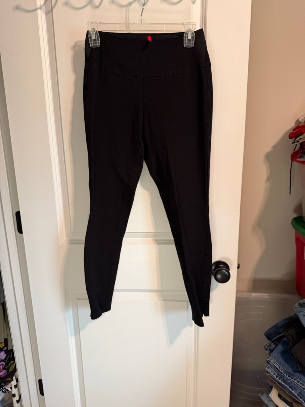 SPANX Black Skinny Ponte Leggings with High Waist